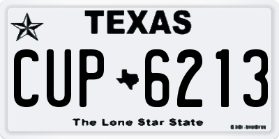 TX license plate CUP6213