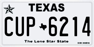 TX license plate CUP6214
