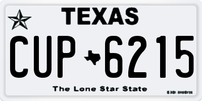 TX license plate CUP6215