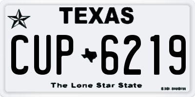 TX license plate CUP6219