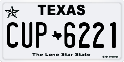 TX license plate CUP6221