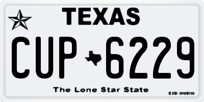 TX license plate CUP6229