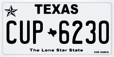 TX license plate CUP6230