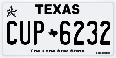 TX license plate CUP6232