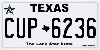 TX license plate CUP6236