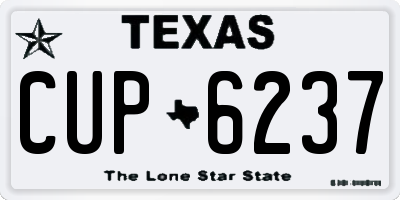 TX license plate CUP6237