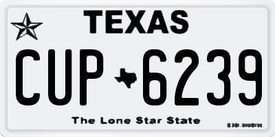TX license plate CUP6239
