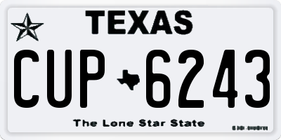 TX license plate CUP6243