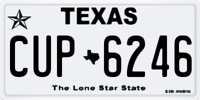 TX license plate CUP6246