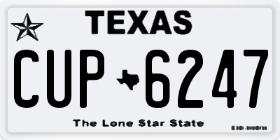 TX license plate CUP6247