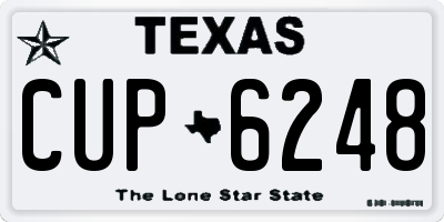 TX license plate CUP6248