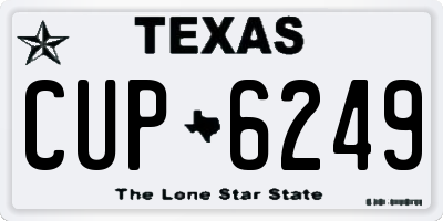 TX license plate CUP6249