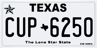 TX license plate CUP6250