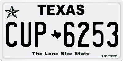 TX license plate CUP6253