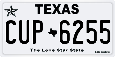 TX license plate CUP6255