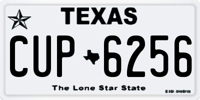 TX license plate CUP6256
