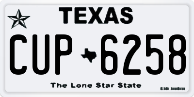 TX license plate CUP6258