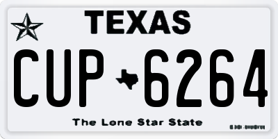TX license plate CUP6264
