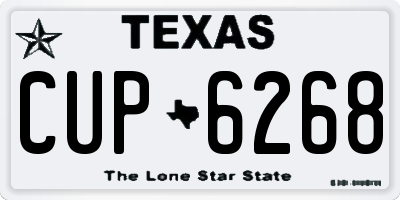TX license plate CUP6268
