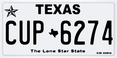 TX license plate CUP6274
