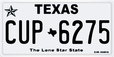 TX license plate CUP6275