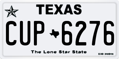 TX license plate CUP6276