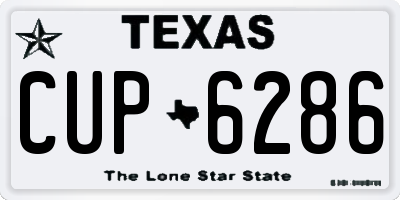 TX license plate CUP6286