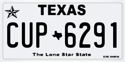 TX license plate CUP6291
