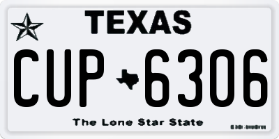 TX license plate CUP6306