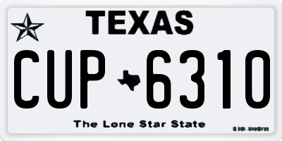 TX license plate CUP6310