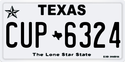 TX license plate CUP6324