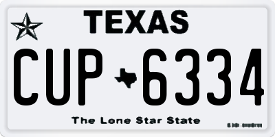 TX license plate CUP6334