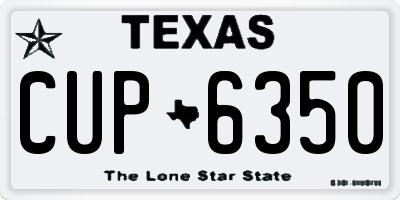 TX license plate CUP6350