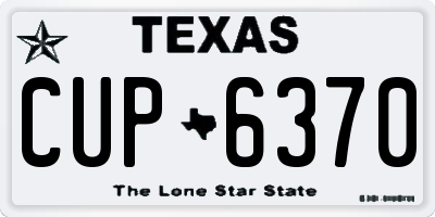 TX license plate CUP6370