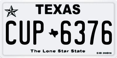 TX license plate CUP6376