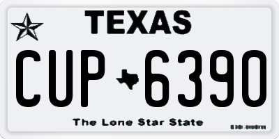 TX license plate CUP6390