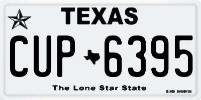 TX license plate CUP6395