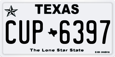 TX license plate CUP6397