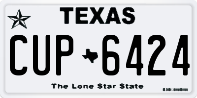 TX license plate CUP6424