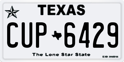 TX license plate CUP6429