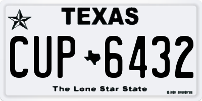 TX license plate CUP6432