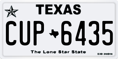 TX license plate CUP6435