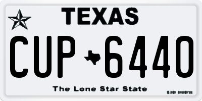 TX license plate CUP6440
