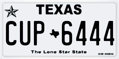 TX license plate CUP6444