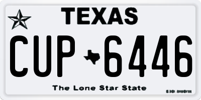 TX license plate CUP6446
