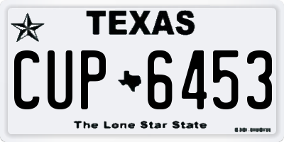 TX license plate CUP6453