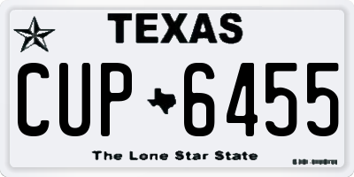 TX license plate CUP6455