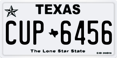 TX license plate CUP6456