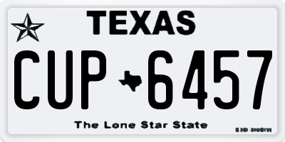 TX license plate CUP6457