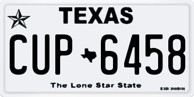 TX license plate CUP6458